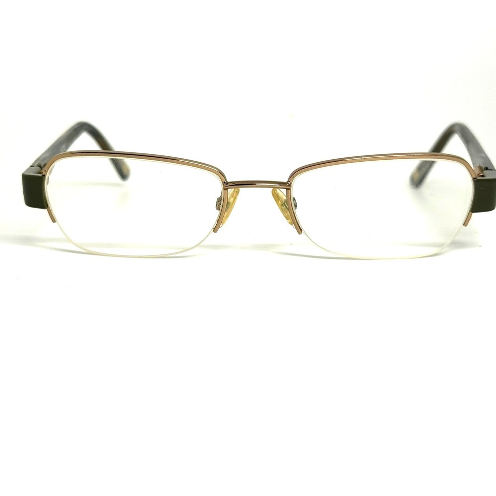 Liz Claiborne L337 0JTT Gold Green Semi Rimless Eyeglass Frames 50-18-130